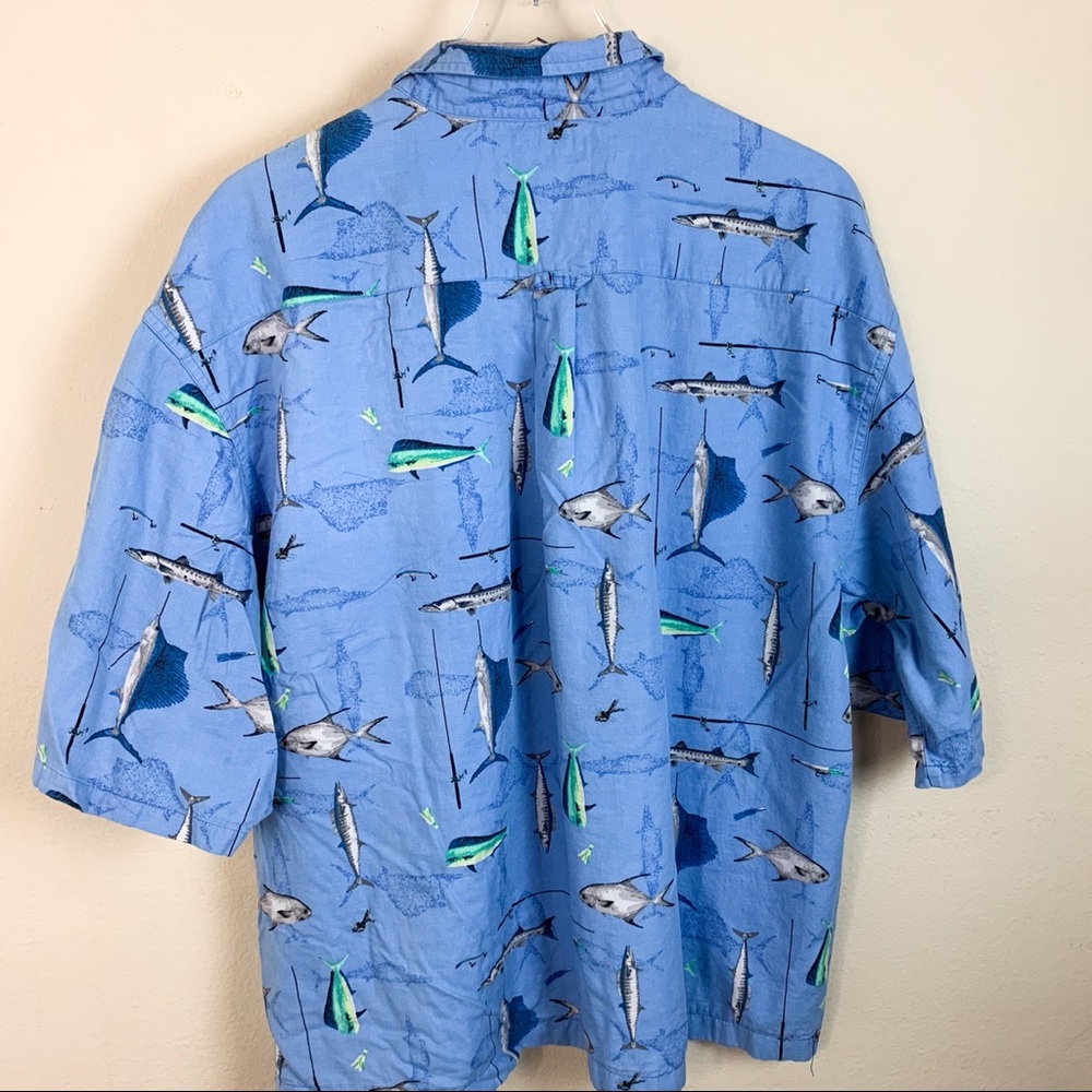 Columbia Sportswear Company Fish Print Shirt View 2